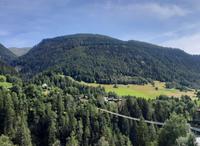Fahrtimpressionen mit dem Glacier-Express (GOMS-Bridge)