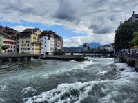 Luzern - Blick über die Reuss zur Altstadt
