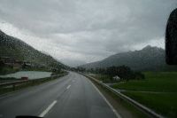 Auf der Fahrt nach Davos-Regen-Regen-Regen
