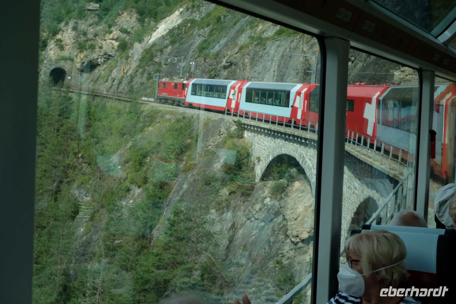 Glacierexpress auf dem Landwasserviadukt