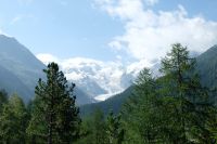 Blick zum Morteratsch-Gletscher