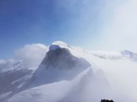Zermatt, Fahrt zum Klein Matterhorn, Blick auf das Breithorn