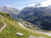Grimselpass, Blick auf die Passstraßen Grimsel und Furka
