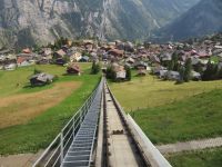 124 Allmendhubel - Standseilbahn Blick auf Mürren