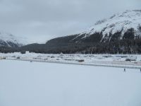 074 Rückfahrt vom Bernina- Stopp in St. Moritz - der zugefrorene See
