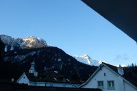 Blick aus dem Hotelfenster in Thusis