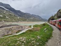 Fahrt mit dem Bernina-Express... (Lago Bianco)