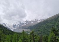 Fahrt mit dem Bernina-Express... (Morteratsch-Gletscher)