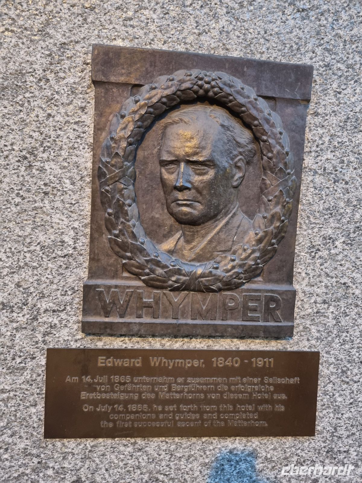 Zermatt - Edward-Whymper-Gedenktafel 