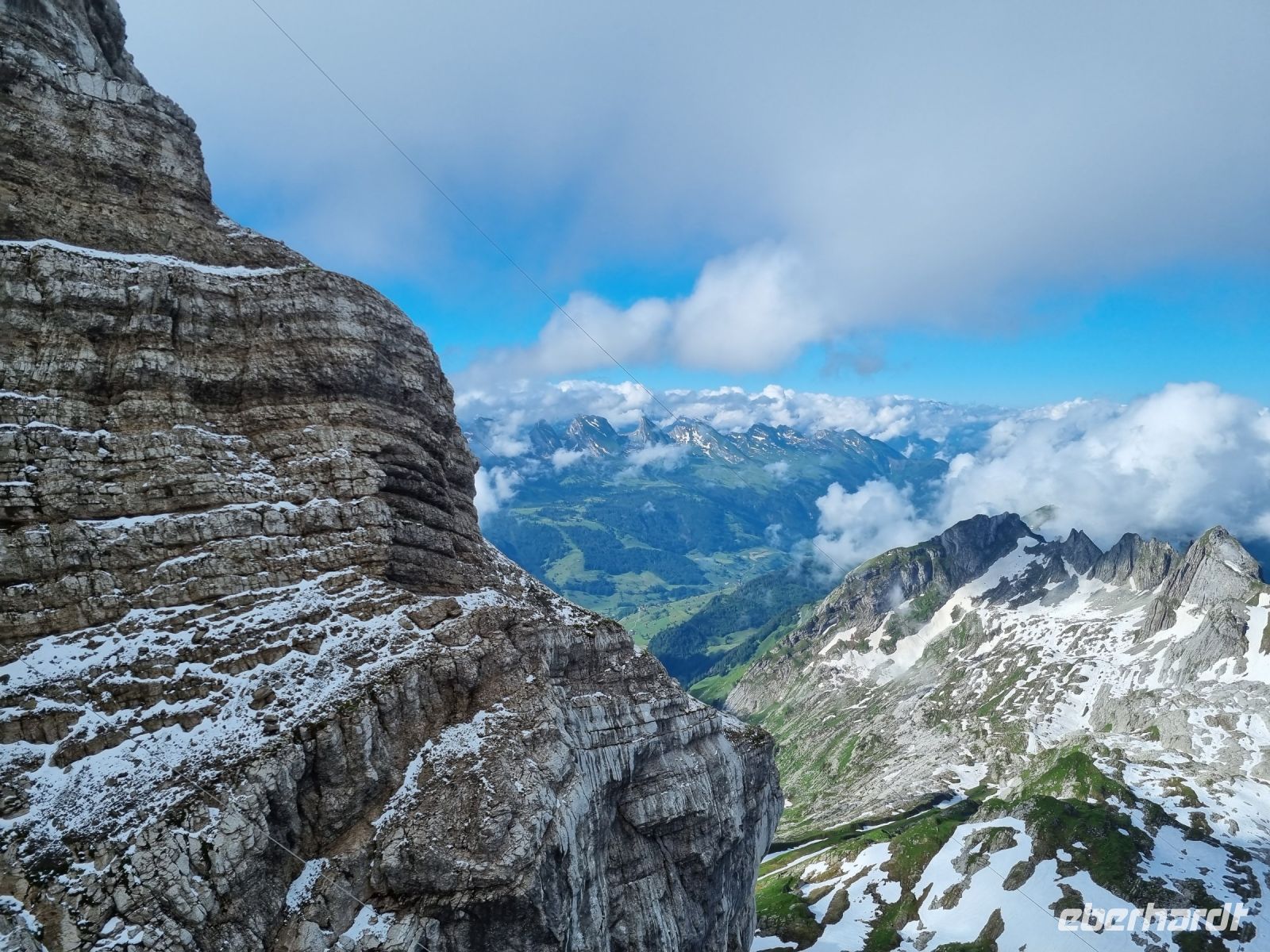 Fahrt mit der Säntis-Schwebebahn...