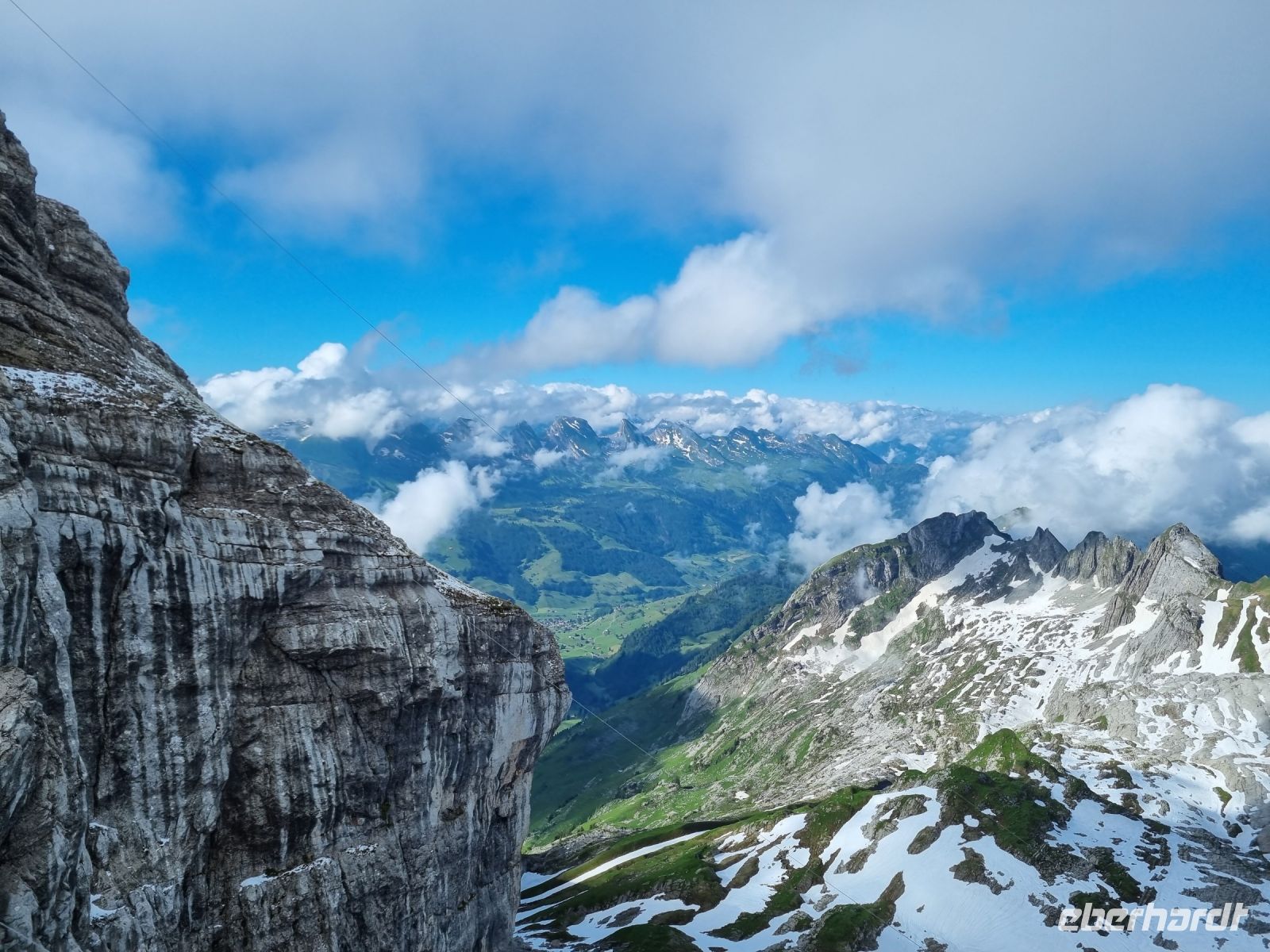 Fahrt mit der Säntis-Schwebebahn...