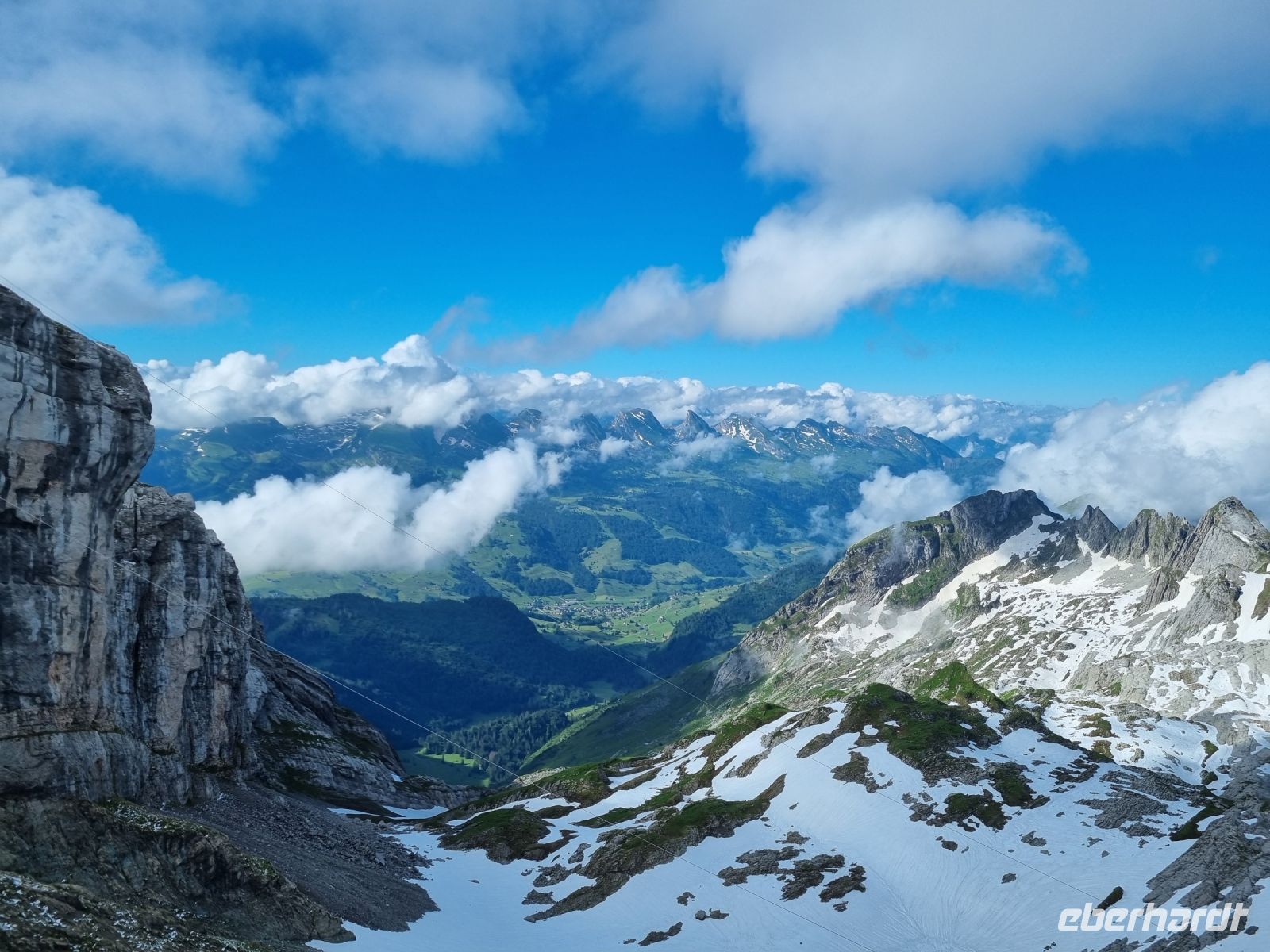 Fahrt mit der Säntis-Schwebebahn...