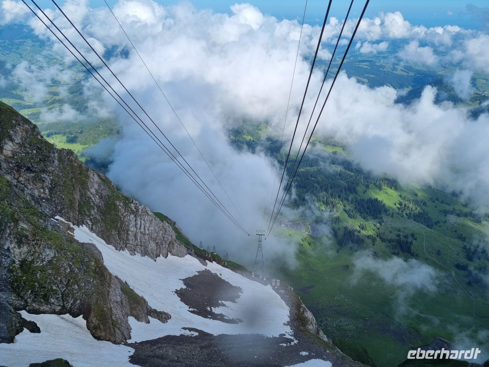 Fahrt mit der Säntis-Schwebebahn...