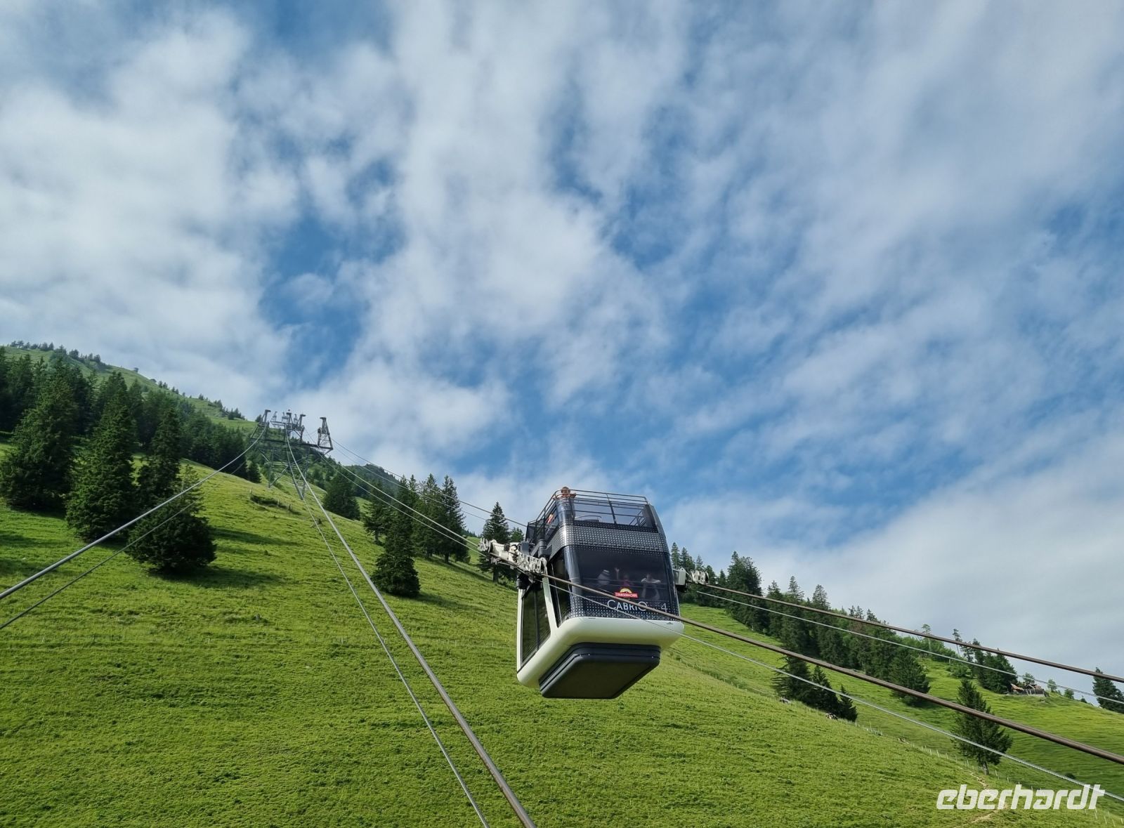 Stanserhorn - Fahrt mit der CabriO-Bahn...