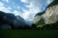 Blick zu den Trümmelbachfällen