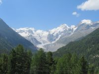 009 Blick zum Monteratsch-Gletscher und zum Piz Bernina
