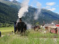 108 Fahrt über den Grimselpass - Stopp an der Furka-Dampfbahn