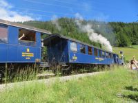 109 Fahrt über den Grimselpass - Stopp an der Furka-Dampfbahn