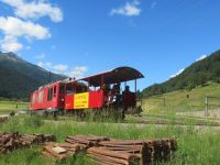 112 Fahrt über den Grimselpass - Stopp an der Furka-Dampfbahn
