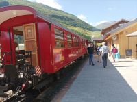 Fahrt mit der Furka-Dampfbahn von Realp nach Oberwald