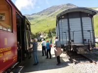Fahrt mit der Furka-Dampfbahn von Realp nach Oberwald