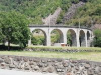Fotostopp am Kreisviadukt in Brusio