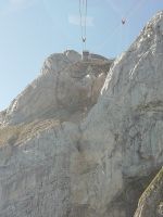 Wir verlassen den Berg mit der Seilbahn 