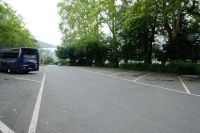 Der Busparkplatz in Luzern ist leer