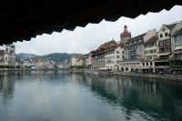 Blick auf die Bürgerhäuser von Luzern