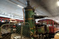 Die Dampfbahn mit dem stehenden Kessel