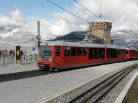 Mit der Gornergratbahn geht es wieder hinunter 