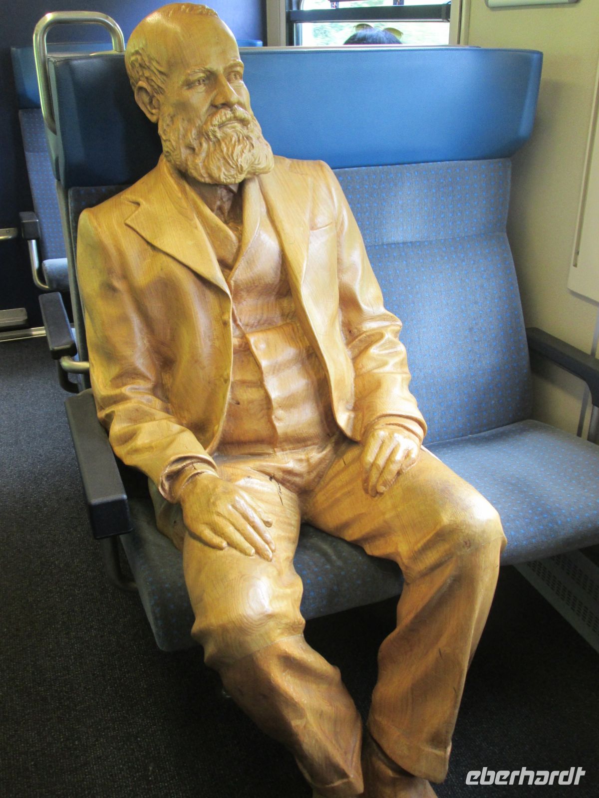 Alfred Escher im Gotthard-Express