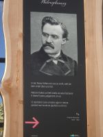 Philosophenweg mit Friedrich Nietzsche auf dem Muottas Muragl