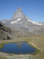Gornergratbahn - Station Rotenboden: Matterhornspiegelung