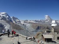Gornergrat - Breithorn, Kleines Matterhorn. Theodul-Gletscher und Matterhorn