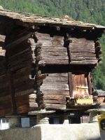 Zermatt Speichergebäude im alten Dorfkern