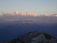 Blick vom Pilatus über Matthorn zu Eiger, Jungfrau und Mönch