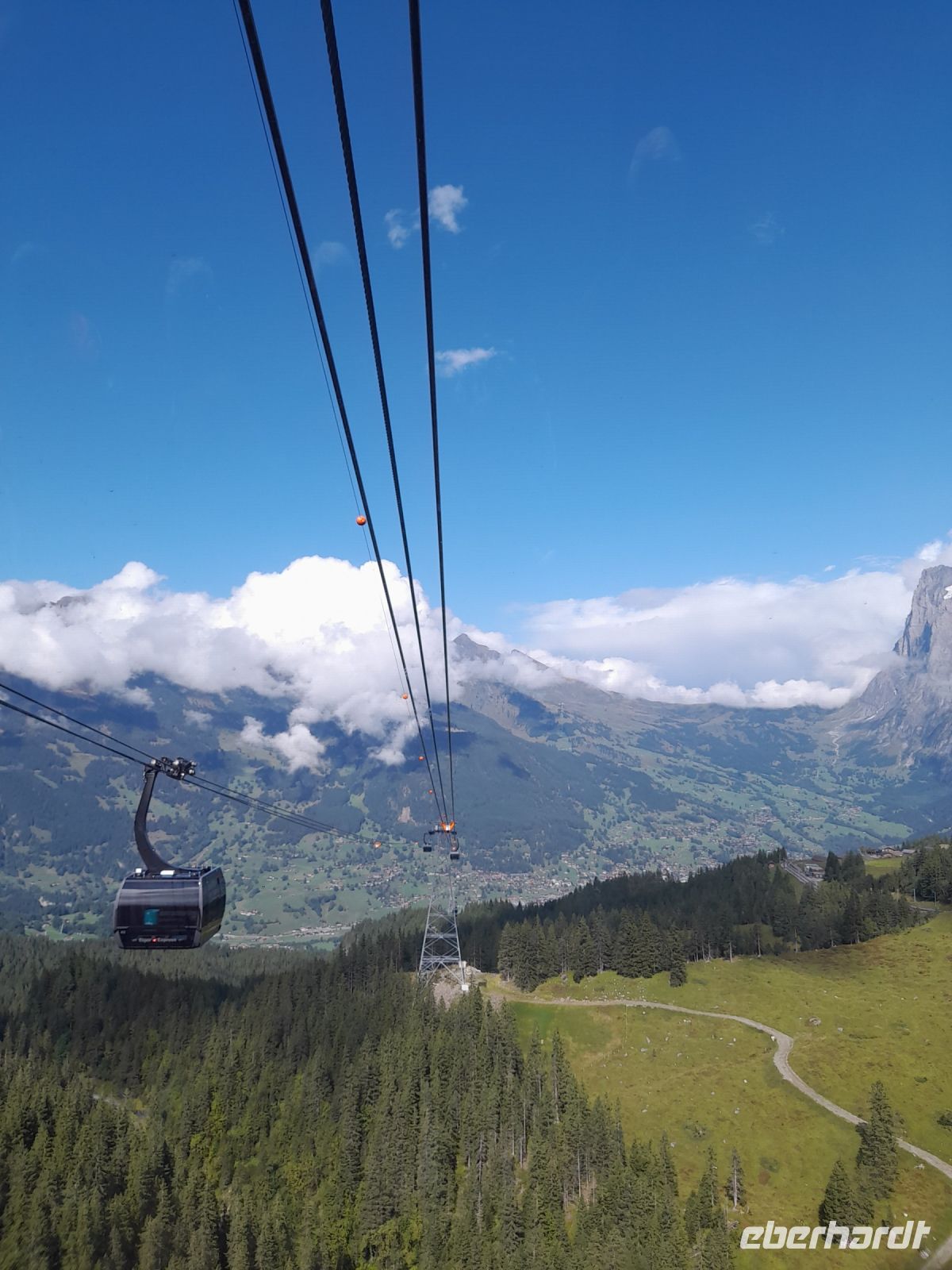 Talfahrt mit dem Eiger Express nach Grindelwald