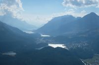 Blick von Muottas Muragl nach St. Moritz