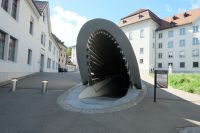 Eingang zum Tagungsraum, der verschlossen werden kann