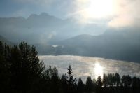 Der Moritzsee im Nebel 