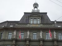 Luzern, Hauptpost, die vier Kommunikationswege der Post