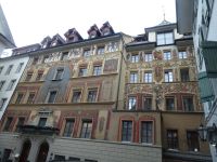 Luzern, Häuser am Weinmarkt, u. a. Hotel Waage