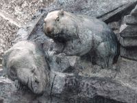 Zermatt, Murmeltierbrunnen mit 