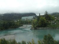 Zusammenfluss von Vorder- und Hinterrhein zum Alpenrhein