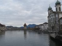 034 Luzern - Jesuitenkirche und Kapellbrücke
