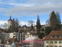 050 Luzern - Blick über die Dächer zur Museggmauer