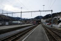 Der Bahnhof von Disentis