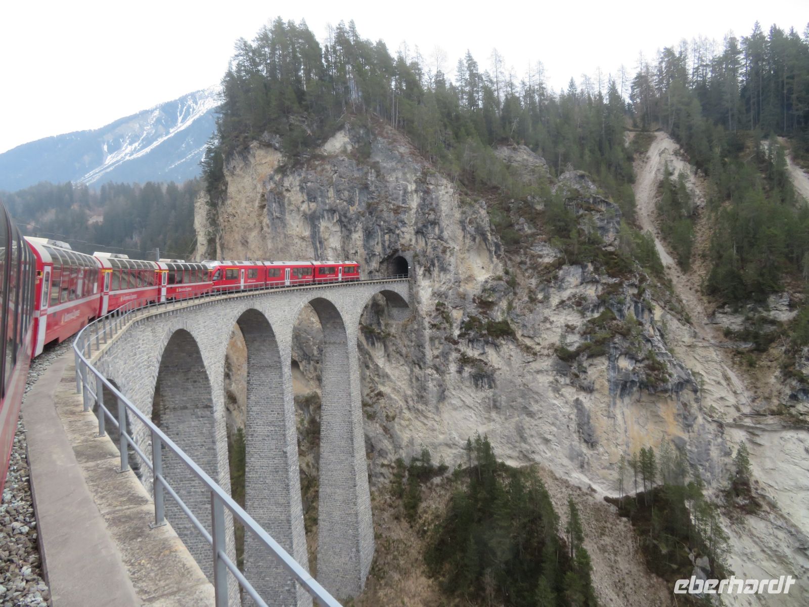 007 Fahrt mit dem Bernina-Express - Landwasserviadukt