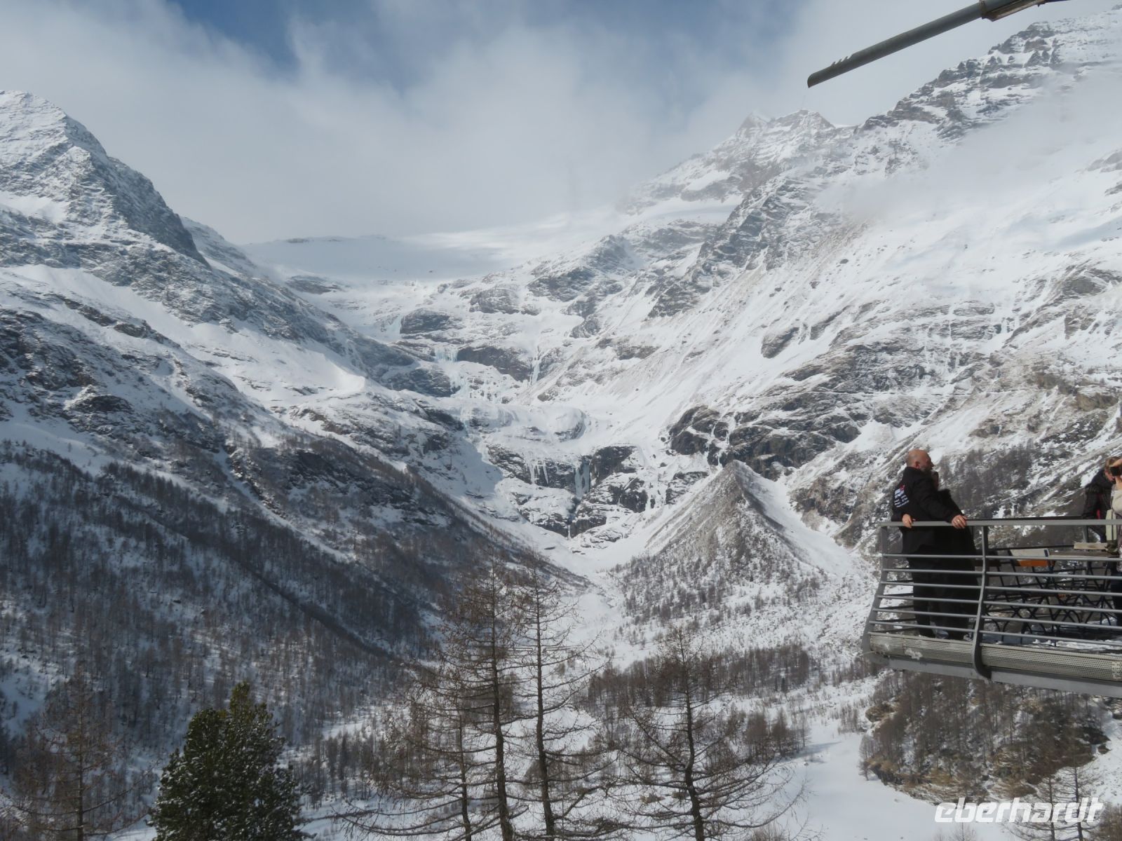 034 Fahrt mit dem Bernina-Express - Stopp Alp Grüm - Piz Palü und Palü-Gletscher
